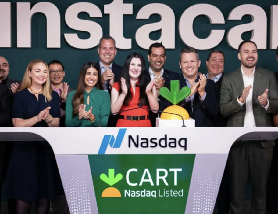 Instacart team at Nasdaq IPO (YC S12)
